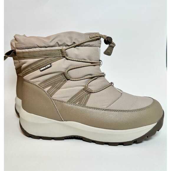 Lands End Womens Squall Snow Boots Size 10 Taupe Insulated Winter Waterproof - Picture 1 of 11